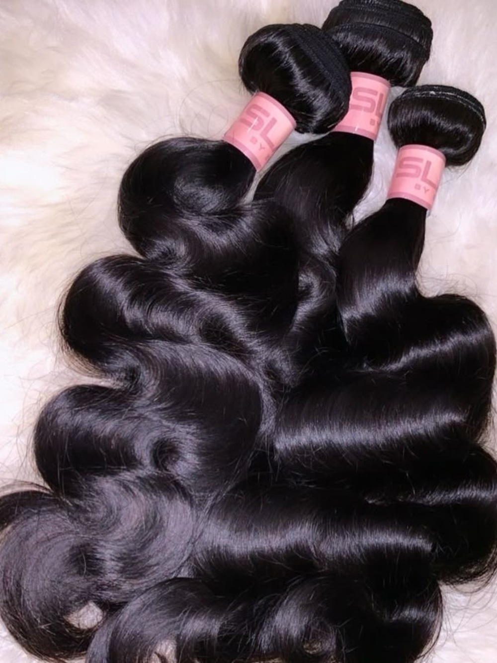 Amazon Natural Black Body Wave Human Hair Bundles - 3 Pack